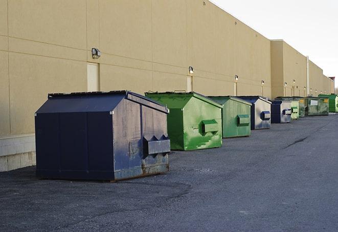 porta-potties placed alongside a construction site in Irvington